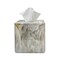 Boutique Tissue Box Cover | Resin Square Facial Tissue Box Holder | Marble Finish